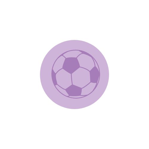 Purple circle graphic with purple football icon
