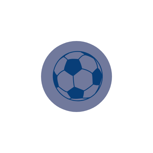 Dark blue football circle icon