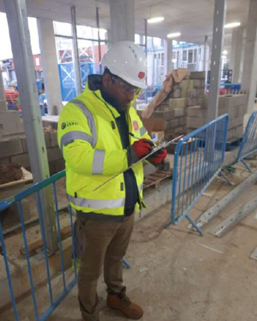 Image of learner working in construction site