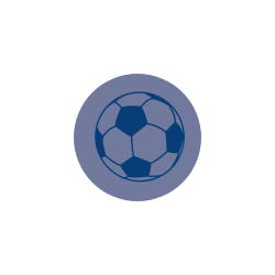 Dark blue football circle icon