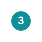 Decorative green circle with number 1