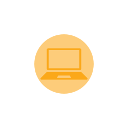 Yellow laptop icon