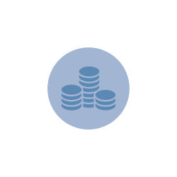 Blue coins icon